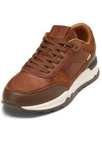 Marc O'Polo Sneaker MARC O'POLO "aus Velours- und Glattleder" Gr. 43, braun (cognac) Herren Schuhe