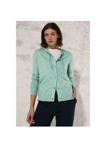 Cardigan Cecil Gr. M (40), iced salvia grün melange Damen Strickjacken mit dekorativer Knopfleiste