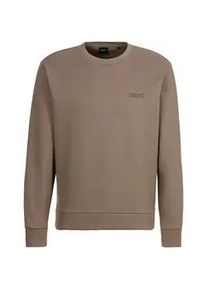 Sweatshirt BOSS Green "Salbo Mirror" Gr. M, braun (light, pastel grün334) Herren Sweatshirts mit Logoschriftzug