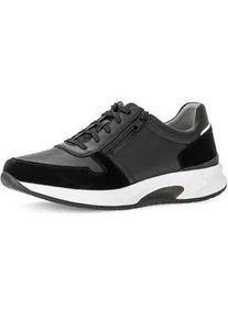 Keilsneaker Gabor ROLLINGSOFT Gr. 10 (44,5), schwarz Herren Schuhe Schnürschuh, Komfortschuh, Freizeitschuh, Weite G 12 (= weit)