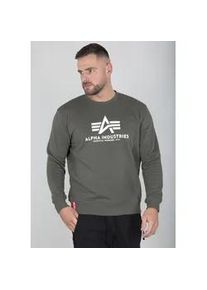 Sweatshirt Alpha Industries "Basic Sweater" Gr. XXL, grün (dark olive) Herren Sweatshirts