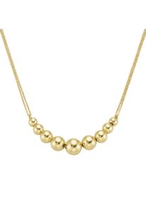 Smart Jewel Damen Collier "Mittelteil mit Kugeln, Silber 925", 45cm, Silber 925 (Sterlingsilber), gold, Silber 925 (Sterlingsilber), Halsketten