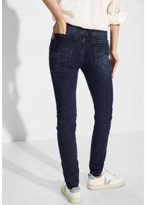 Cecil Damen Slim-fit-Jeans, blau, casual, Gr. 32, unifarben, Jeans, 79% Baumwolle, 19% Polyester, 2% Elasthan, Jeans, High Waist