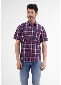 Lerros Herren Kurzarmhemd "Lerros Halbarmhemd *Poplin Check*", rot, Gr. S, 100% Baumwolle, Hemden