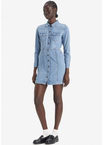 Levi's LEVI'S Damen Jeanskleid "FLYNN WESTERN CORE DRES", blau, casual, Gr. XS, Denim/Jeans, Obermaterial: 100% Baumwolle, Kleider