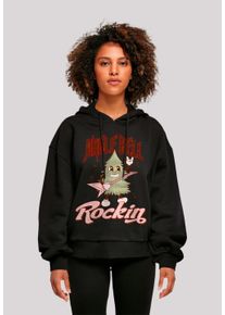 F4NT4STIC Damen Kapuzenpullover "Jingle Bell Rocking Weihnachten Tree", schwarz, casual, Gr. M, Obermaterial: 100% Baumwolle, Pullover, Premium