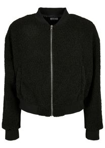 Urban Classics Damen Bomberjacke "Urban Classics Damen Ladies Oversized Sherpa Bomber Jacket", schwarz, casual, Gr. 4XL, unifarben, 100% Polyester,