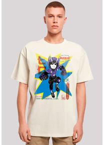 F4NT4STIC Herren T-Shirt "Big Hero 6 Hiro Manga", beige, casual, Gr. M, Obermaterial: 100% Baumwolle, Shirts, Premium Qualität