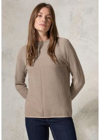 Cecil Damen Strickpullover, beige, casual, Gr. XXL, unifarben, Web, 100% Baumwolle, Pullover, mit Turtleneck