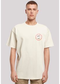 F4NT4STIC Herren T-Shirt "Sansta Paws Christmas Cat Breast", beige, casual, Gr. S, Obermaterial: 100% Baumwolle, Shirts, Premium Qualität,