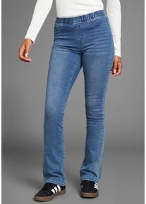 Arizona Damen Jeansjeggings "Bootcut mit leichtem Thermo Effekt", blau, Basic, Gr. 36, Denim/Jeans, Obermaterial: 72% Baumwolle, 26% Polyester, 2%