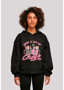 F4NT4STIC Damen Kapuzenpullover "Have a Cup of Cheer Weihnachten Holiday", schwarz, casual, Gr. XXL, Obermaterial: 100% Baumwolle, Pullover, Premium