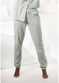 s.Oliver Damen Pyjamahose, Gr. 32, grün, Single Jersey, Obermaterial: 50% Baumwolle, 50% Viskose, klassisch, Hosen, mit seitlichen Eingrifftaschen