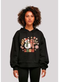 F4NT4STIC Damen Kapuzenpullover "Let It Snow Groovy Weihnachten Gingerbread", schwarz, casual, Gr. M, Obermaterial: 100% Baumwolle, Pullover, Premium