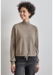 Street One Damen Stehkragenpullover, beige, casual, Gr. 38, unifarben, Stoff, 30% Polyester, 29% Polyacryl, 21% Viskose, 20% Nylon, Pullover, im