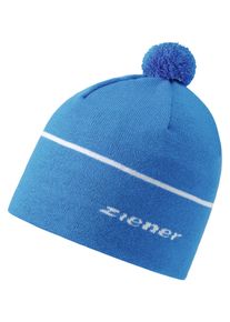 Ziener Damen Bommelmütze "ICTIVO", blau, Kunstfaser, Mützen
