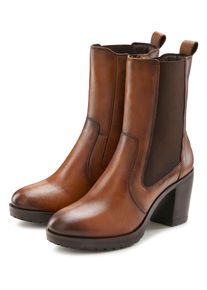 Lascana Damen Stiefelette, Gr. 39, braun, Obermaterial: 100% Rindsleder. Futter: 100% Synthetik. Decksohle: 100% Synthetik. Laufsohle: 100%