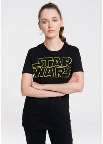 logoshirt Damen T-Shirt "Star Wars - Logo", schwarz, casual, Gr. S, bedruckt, 100% Baumwolle, Shirts, mit lizenziertem Originaldesign