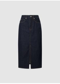 Pepe Jeans Damen Jeansrock "MIDI SKIRT HW", blau, casual, Gr. XS, Denim/Jeans, Obermaterial: 100% Baumwolle, Röcke, im 5-Pocket-Stil