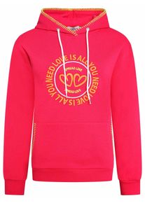 Zwillingsherz Damen Sweatshirt, pink, casual, Gr. SM, unifarben, Sweatware, Obermaterial: 80% Baumwolle, 20% Polyester, Sweatshirts, mit