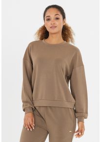 ENDURANCE ATHLECIA ATHLECIA Damen Sweatshirt "Jillnana", beige, casual, Gr. 44, unifarben, 51% Polyester, 44% Modal, 5% Elasthan, Sweatshirts, im klassischen Design