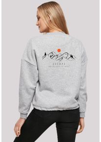 F4NT4STIC Damen Sweatshirt "Discover the world", grau, casual, Gr. L, Obermaterial: 65% Baumwolle, 35% Polyester, Sweatshirts, Print