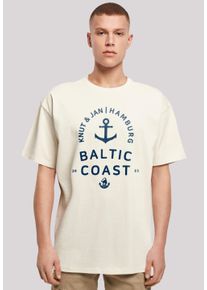 F4NT4STIC Herren T-Shirt "Ostsee Logo Knut & Jan Hamburg", beige, casual, Gr. XL, Obermaterial: 100% Baumwolle, Shirts, Print