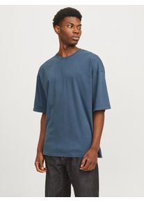 Jack & Jones JACK & JONES Herren Rundhalsshirt "JJECHARGE FADED TEE O-NECK NOOS", blau, modisch, Gr. XXL, unifarben, Jersey, Obermaterial: 100% Baumwolle, Shirts,