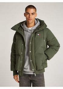 Tommy Jeans Herren Steppjacke "TJM BRANDED PUFFER JACKET EXT", grün, casual, Gr. L, unifarben, Web, Obermaterial: 100% Polyester, Jacken, mit