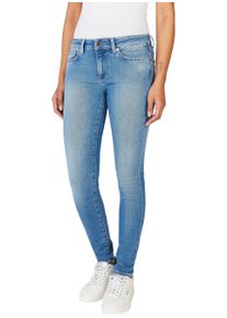 Pepe Jeans Damen Skinny-fit-Jeans "SKINNY JEANS LW", blau, casual, Gr. 32, Denim/Jeans, Obermaterial: 90% Baumwolle, 6% Polyester, 4% Elasthan,
