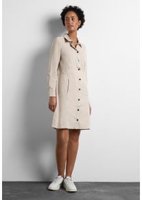 Street One Damen Blusenkleid, beige, casual, Gr. 44, unifarben, Web, 100% Baumwolle, Kleider, aus 100% Baumwolle