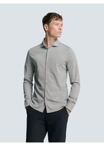 NO EXCESS Herren Langarmhemd "NO EXCESS Jersey Stretch Mélange Hemd", grau, casual, Gr. XXL, 60% Viskose, 35% Nylon, 5% elasthan, Hemden