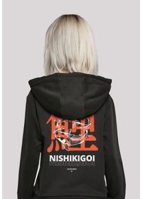 F4NT4STIC Damen Kapuzenpullover "Nishikigoi", schwarz, casual, Gr. M, Obermaterial: 65% Baumwolle, 35% Polyester, Pullover, Hoodie, Warm, Bequem
