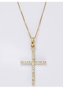 Lady Damen Kette mit Anhänger, Silber 925 (Sterlingsilber)-Glas, silber, Silber 925 (Sterlingsilber), Glas, Halsketten