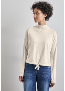 Street One Damen Stehkragenpullover, weiß, casual, Gr. 42, unifarben, Stoff, 30% Polyester, 29% Polyacryl, 21% Viskose, 20% Nylon, Pullover, im