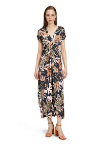 Betty Barclay Damen Midikleid "Betty Barclay Midikleid mit Raffung", bunt, feminin, Gr. 48, Obermaterial: 95% Viskose, 5% Elasthan., Kleider, Form