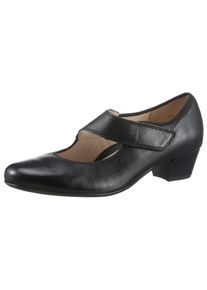 Ara Damen Spangenpumps "CATANIA", Gr. 6, schwarz, Glattleder, elegant, Schuhe, mit Klettriemchen