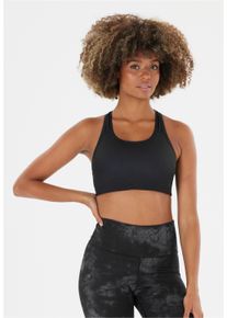 ENDURANCE ATHLECIA ATHLECIA Damen Sport-BH "Myolie", Gr. S, schwarz, 82% Polyester, 18% Elasthan, unifarben, sportlich, BHs, mit 4-Wege-Stretch und mittlerem Support