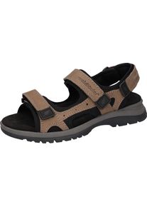 Waldläufer WALDLÄUFER Herren Sandale "H-Taro", Gr. 8, braun, Nubukleder, Textil, sportlich, Schuhe, Sommerschuh, Klettschuh, Outdoorsandale, in Komfortweite H
