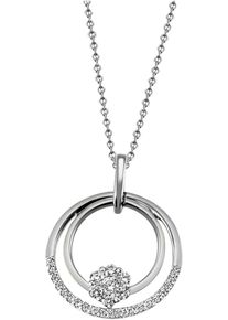 Firetti Damen Kette mit Anhänger "Schmuck Geschenk Silber 925 Halsschmuck Halskette Ankerkette Kreis", Silber 925 (Sterlingsilber), L: 45cm B: 1,1mm,