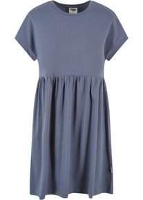Urban Classics Damen Shirtkleid "Urban Classics Damen Ladies Organic Empire Valance Tee Dress", blau, klassisch, Gr. S, unifarben, 100% Baumwolle,