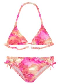 Venice Beach Kinder Triangel-Bikini "Epica Kids", bunt, Gr. 122, bedruckt, Recycling-Polyamid, Bikini-Sets, im Neondruck