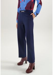 Damen Anzughose, blau, elegant, Gr. 44, Aniston SELECTED, unifarben, Jersey, Obermaterial: 65% Viskose, 30% Polyamid, 5% Elasthan, Hosen, aus