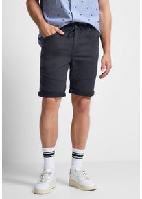 Street One MEN Herren Shorts, blau, casual, Gr. 28, unifarben, Web, 98% Baumwolle, 2% Elasthan, Hosen, 5-Pocket-Style