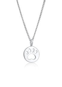Elli Damen Kette mit Anhänger "Kinder Pfote Katze Hund 925 Silber", 36, ohne Stein, Silber 925 (Sterlingsilber), L: 36cm, silber, Silber 925