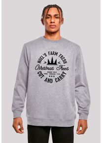 F4NT4STIC Herren Sweatshirt "Weihnachten Trees Farm Retro Sign", grau, casual, Gr. XXL, Obermaterial: 50% Baumwolle, 50% Polyester, Sweatshirts,
