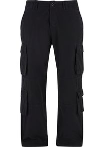 Urban Classics Herren Cargohose "Urban Classics Herren Double Cargo Pants", schwarz, Gr. 34, unifarben, 100% Baumwolle, Hosen