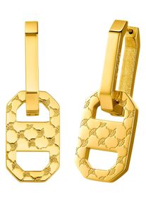 JOOP! JOOP Damen Paar Creolen "2035137", Edelstahl, gold, Edelstahl, Ohrringe, Einhänger abnehmbar