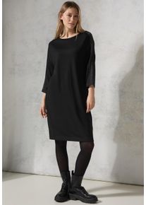 Cecil Damen Jerseykleid, schwarz, casual, Gr. XXL, unifarben, Jersey, 70% Viskose, 25% Polyester, 5% Elasthan, Kleider, knielang