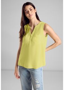 Street One Damen Blusentop, gelb, casual, Gr. 40, unifarben, Stoff, 100% Viskose, Blusen, aus softer Viskose